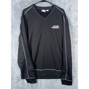 NWT Team Penske Mens V-Neck Performance Pullover Sweatshirt Black XL